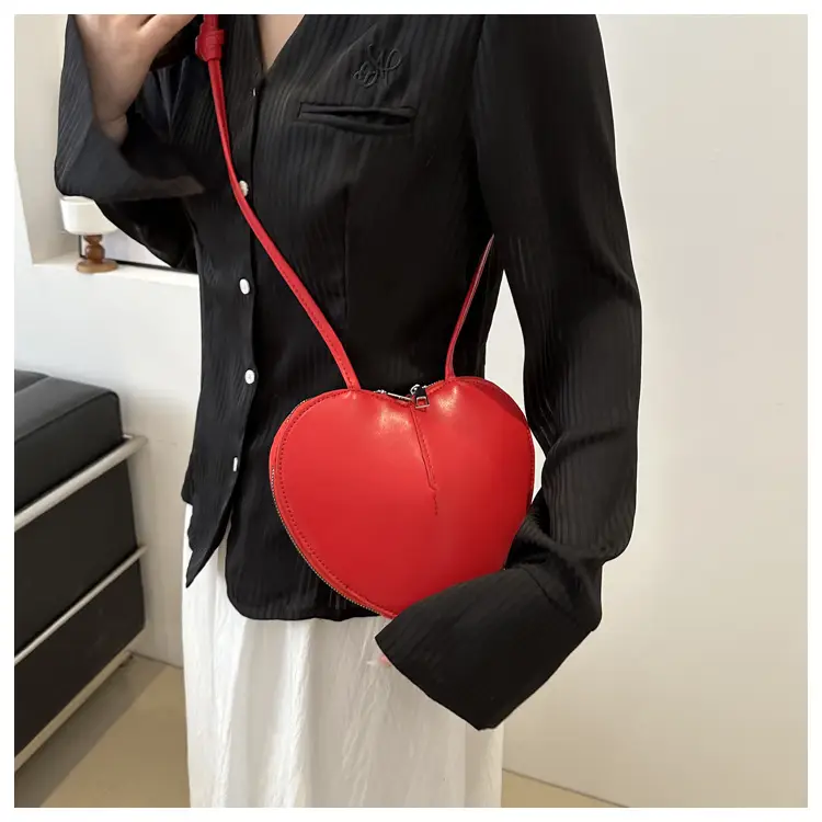 Heart Shape Black Underarm Bag for Women — feature 28