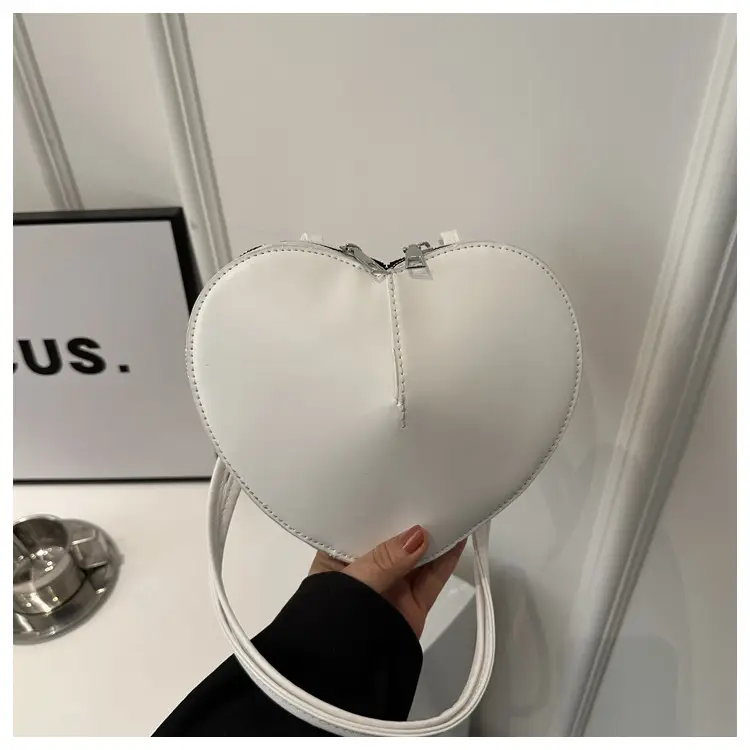Heart Shape Black Underarm Bag for Women - Image 5