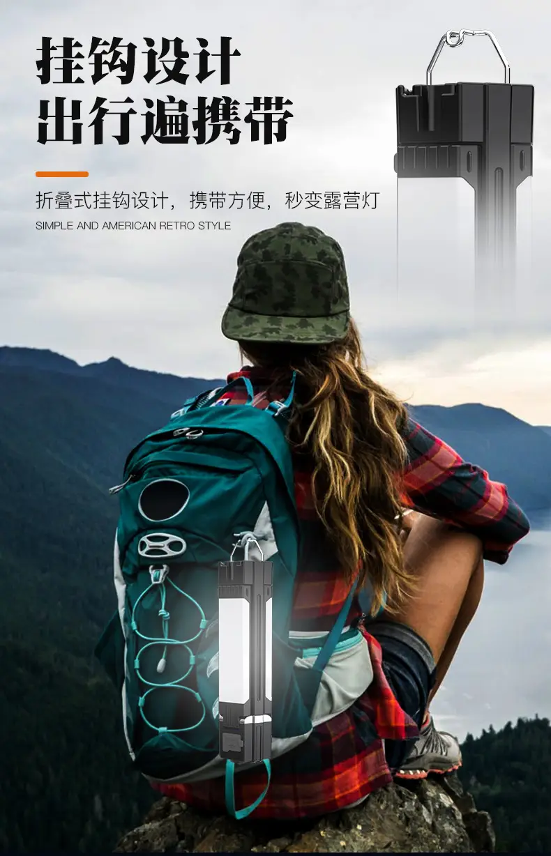 USB Rechargeable Camping Flashlight with 90° Rotation — feature 12