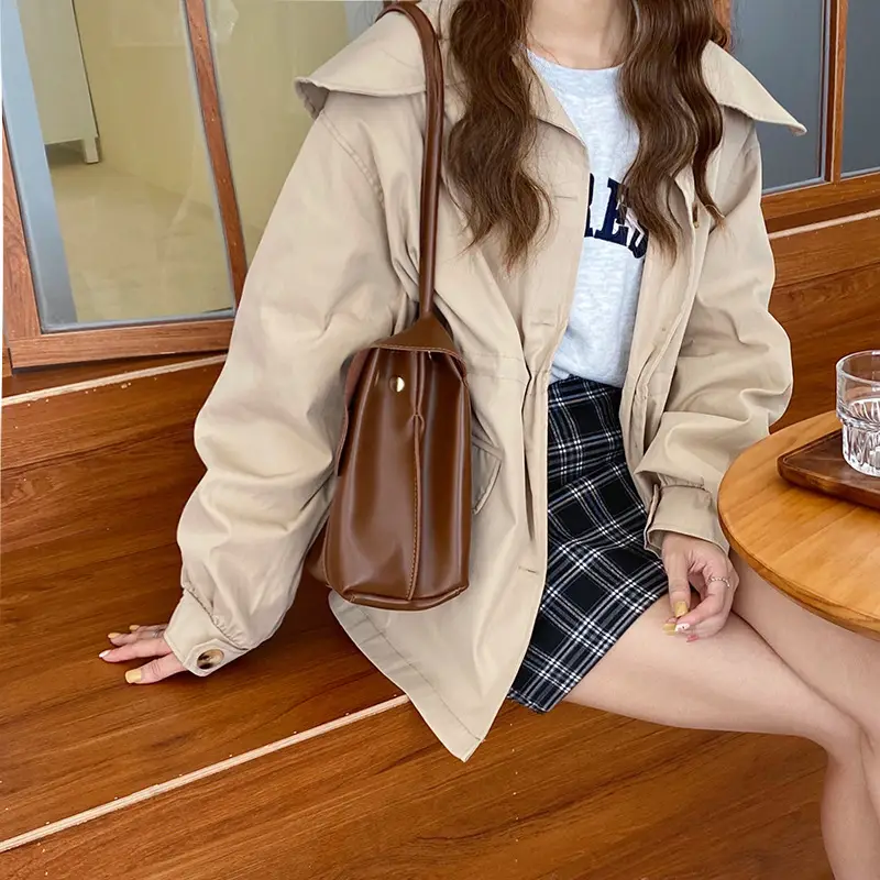 Women Retro Brown Large Shoulder Bag 2025 — feature 18