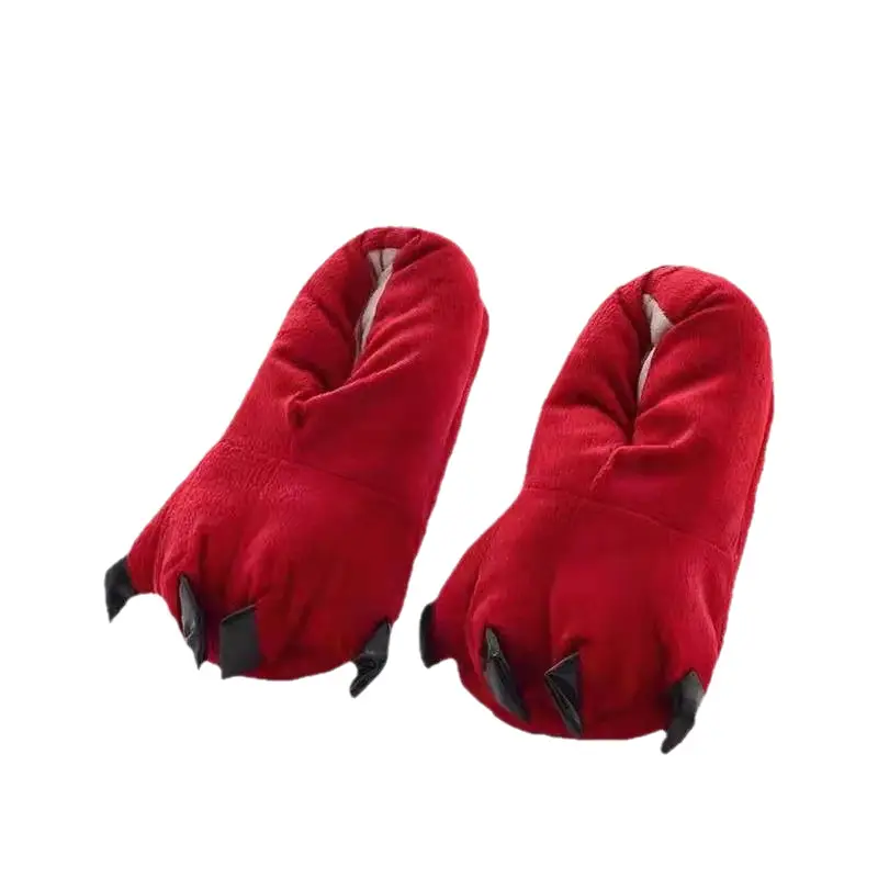 Manufacturer's Warm and Thickened Dragon Claw Plush Home Cotton Slippers, Cartoon Autumn and Winter Couple Style Indoor Cotton Slippers