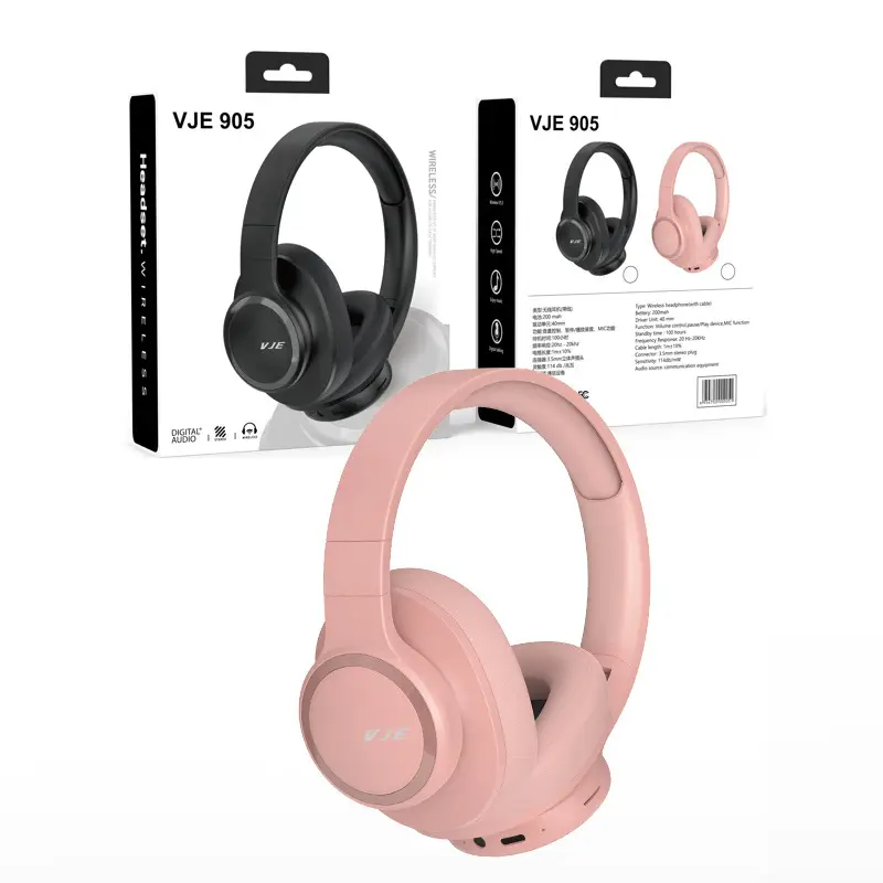 VJE905 Wireless Bluetooth Headset Black Long Lasting - Image 2