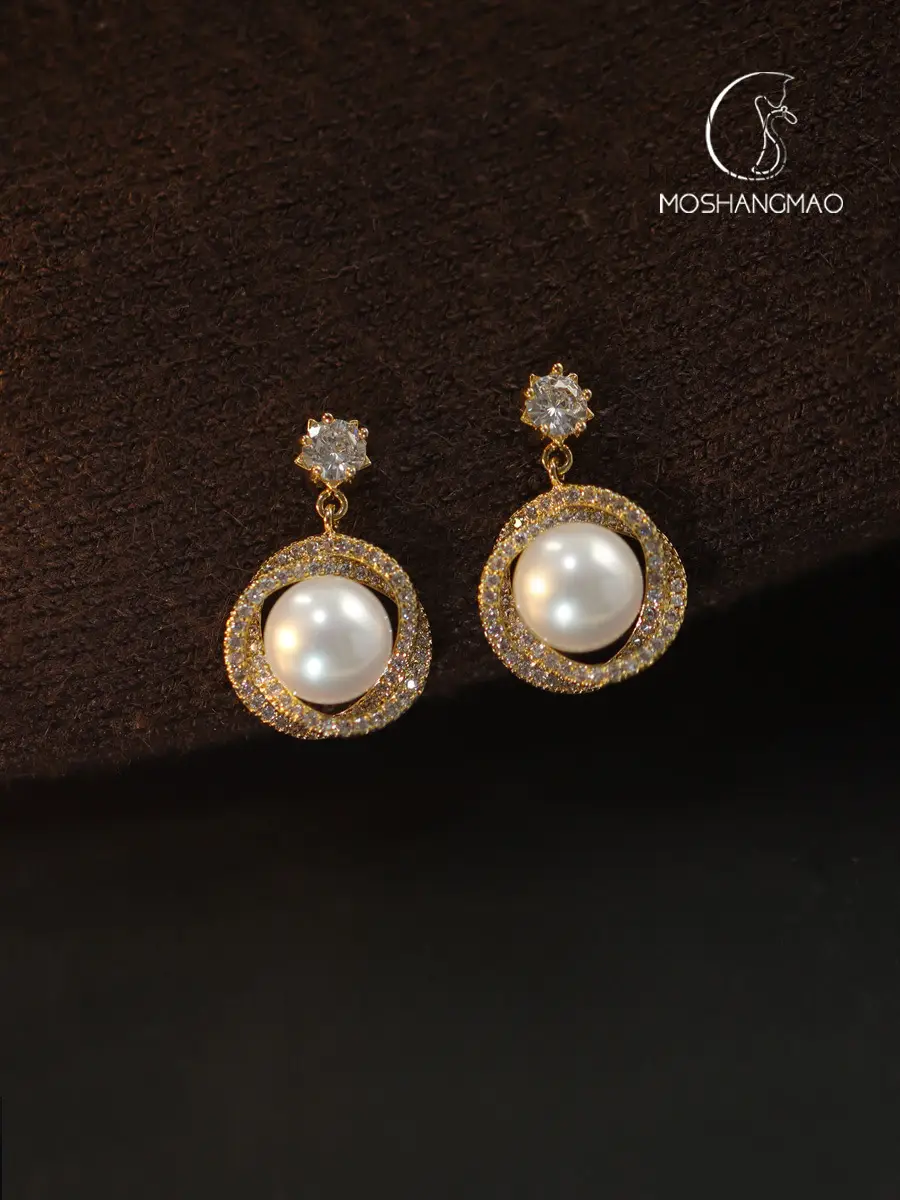 5A Freshwater Pearl Earrings Women Elegant Court Design — feature 12