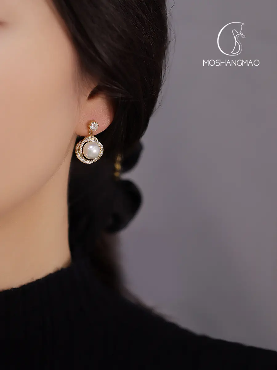 5A Freshwater Pearl Earrings Women Elegant Court Design — feature 2