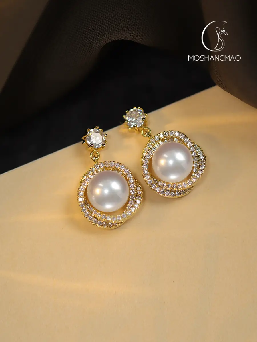 5A Freshwater Pearl Earrings Women Elegant Court Design — feature 4