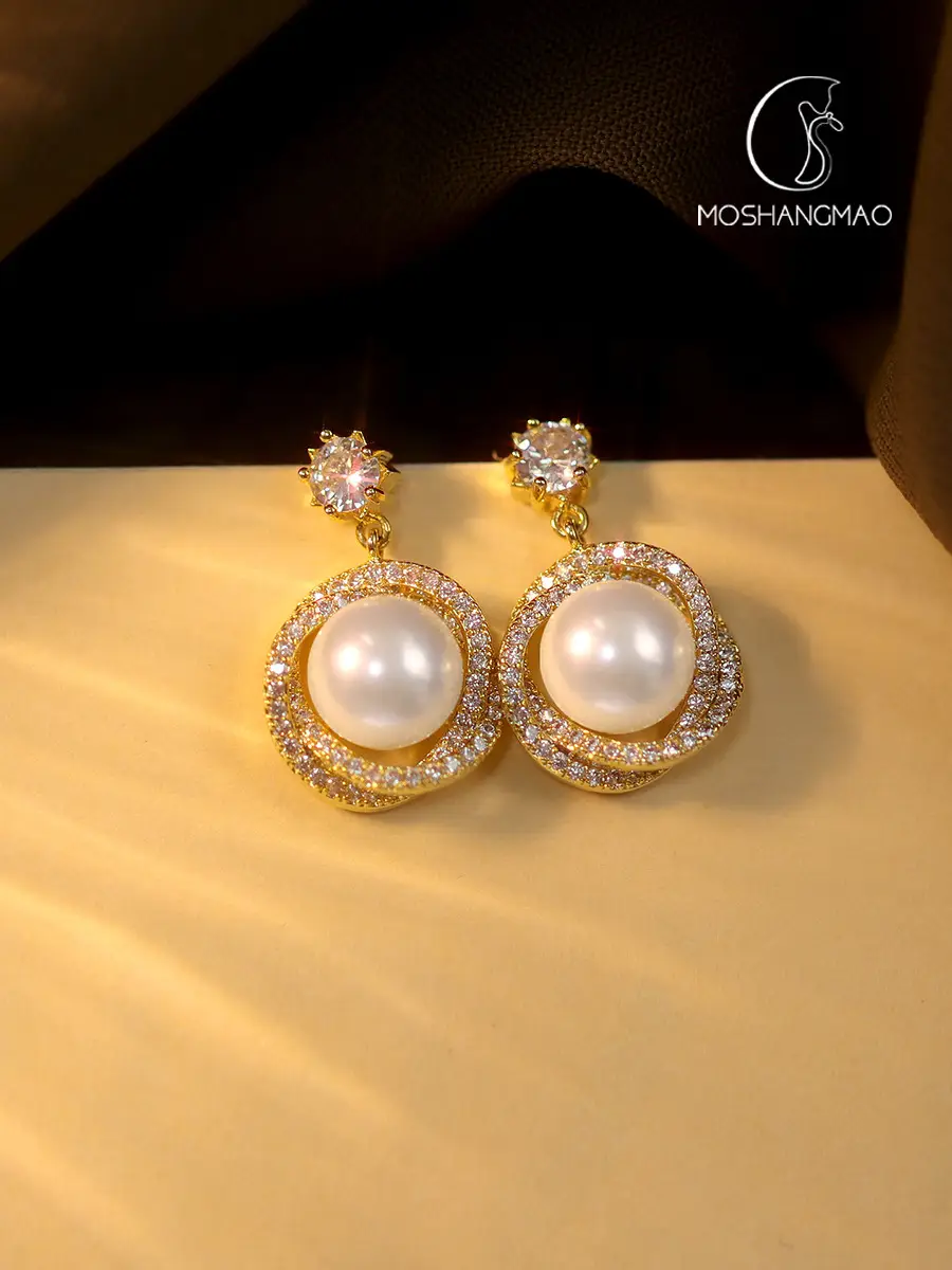 5A Freshwater Pearl Earrings Women Elegant Court Design — feature 6