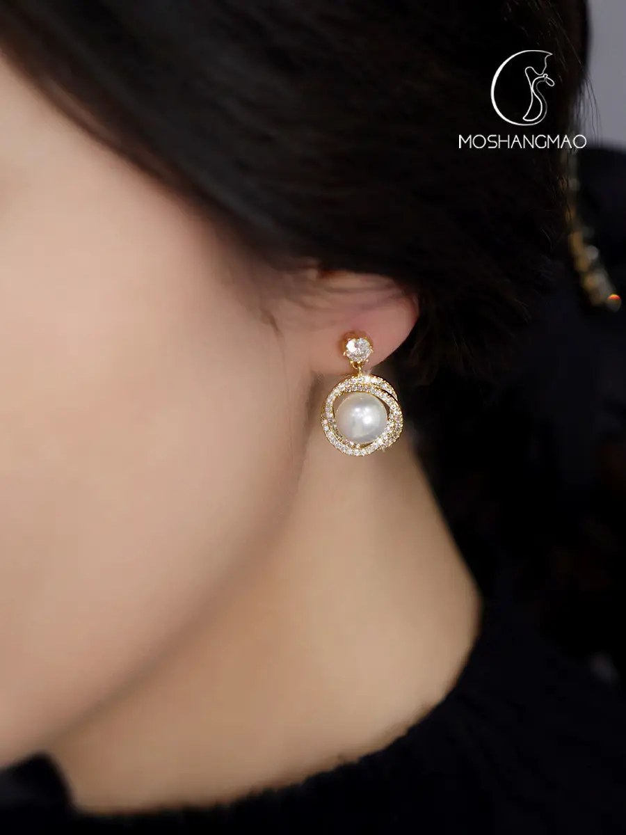 5A Freshwater Pearl Earrings Women Elegant Court Design — feature 8