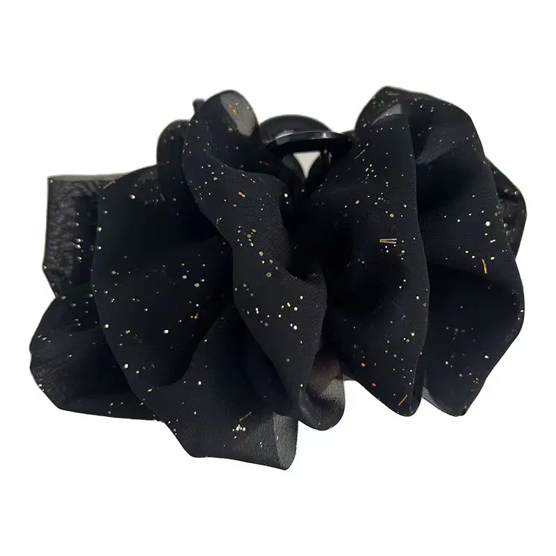 Black Bubble Hair Clip Princess Headwear 13cm - Image 48