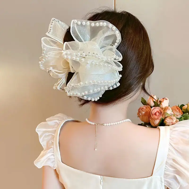 Black Bubble Hair Clip Princess Headwear 13cm - Image 14