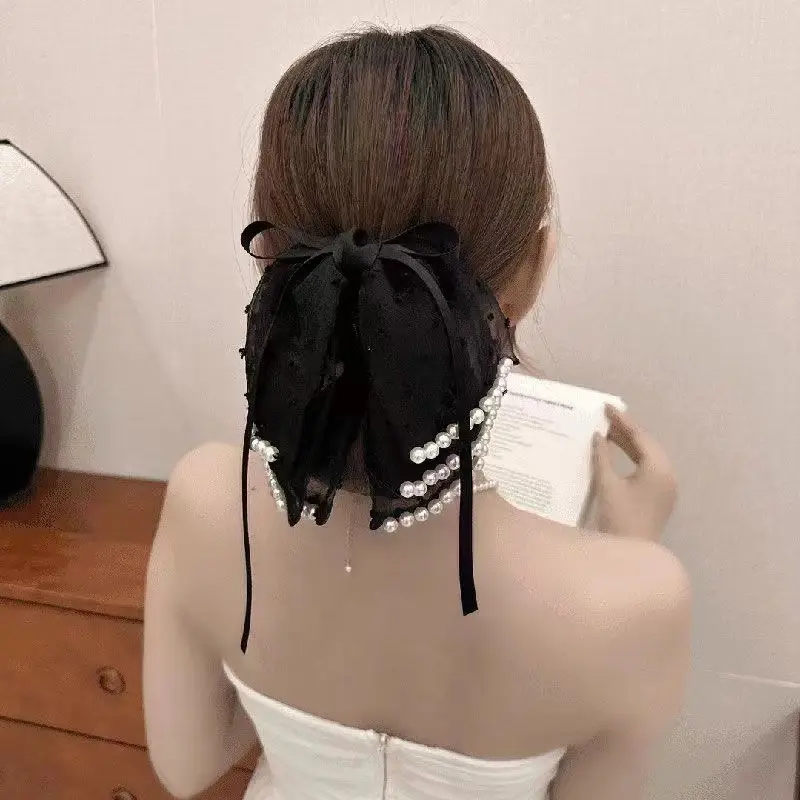 Black Bubble Hair Clip Princess Headwear 13cm - Image 17