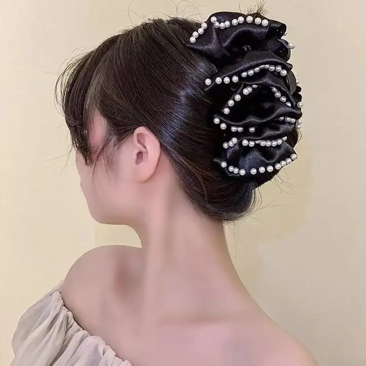 Black Bubble Hair Clip Princess Headwear 13cm - Image 21