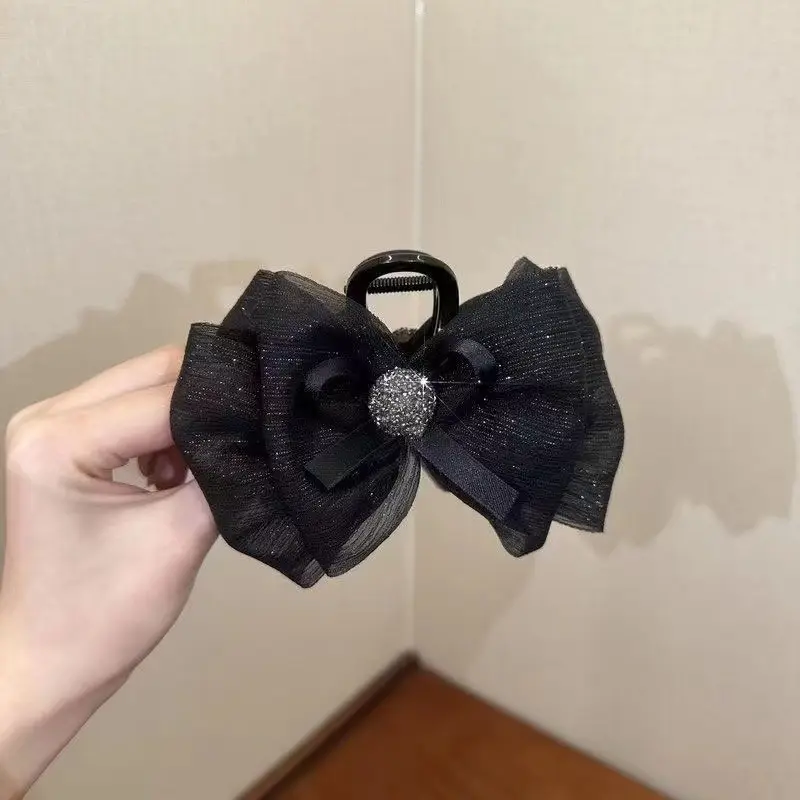 Black Bubble Hair Clip Princess Headwear 13cm - Image 30
