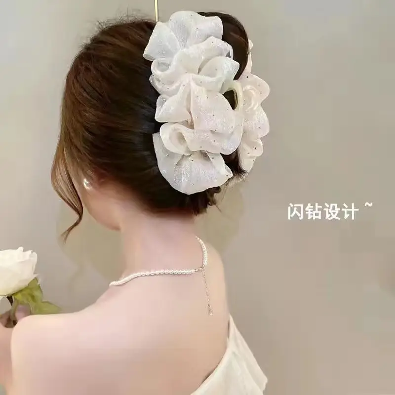 Black Bubble Hair Clip Princess Headwear 13cm - Image 4