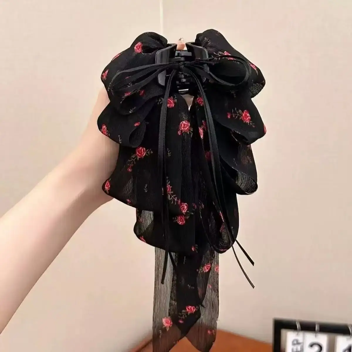 Black Bubble Hair Clip Princess Headwear 13cm - Image 40