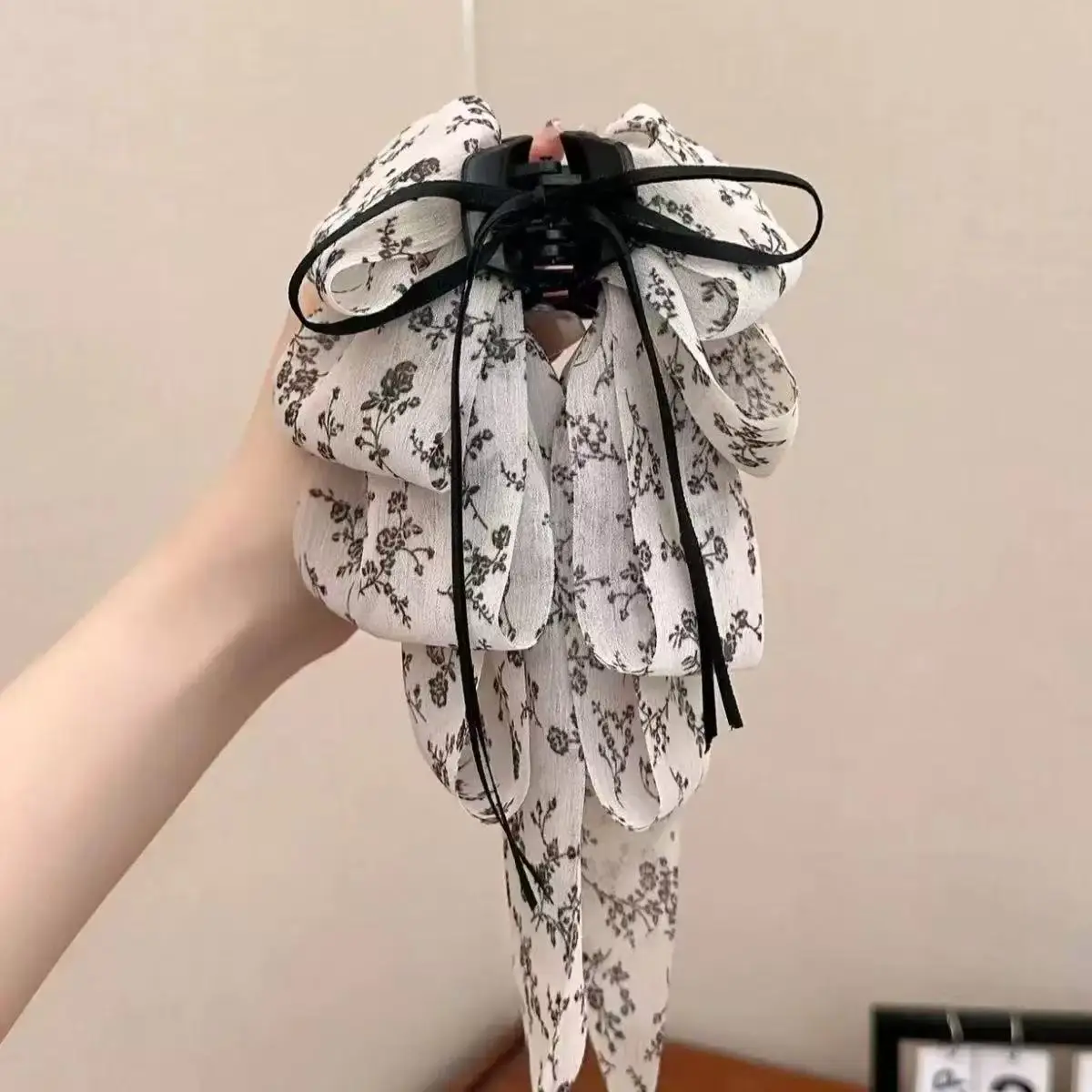 Black Bubble Hair Clip Princess Headwear 13cm - Image 43