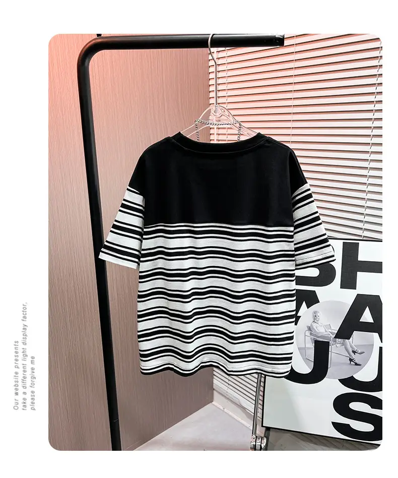 Boys Summer Striped T-Shirt Black White 2026 — feature 12