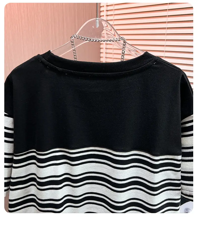 Boys Summer Striped T-Shirt Black White 2026 — feature 15