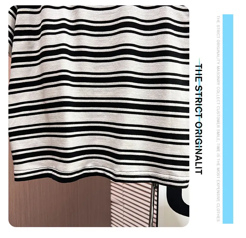 Boys Summer Striped T-Shirt Black White 2026 — feature 16
