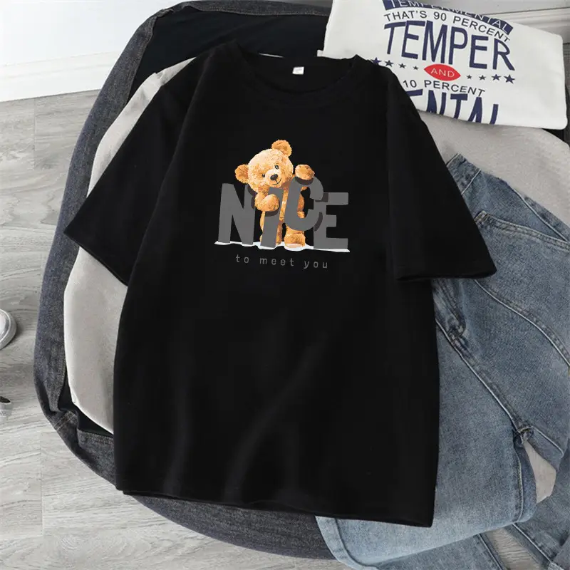 Pure Cotton Graphic T-Shirt Black Large 2024 - Image 11