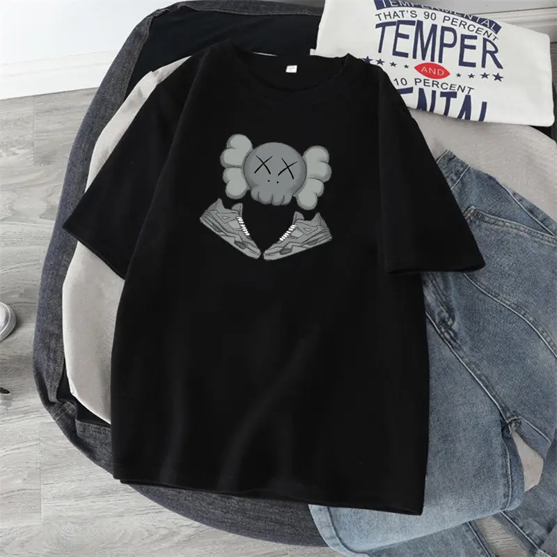 Pure Cotton Graphic T-Shirt Black Large 2024 - Image 27