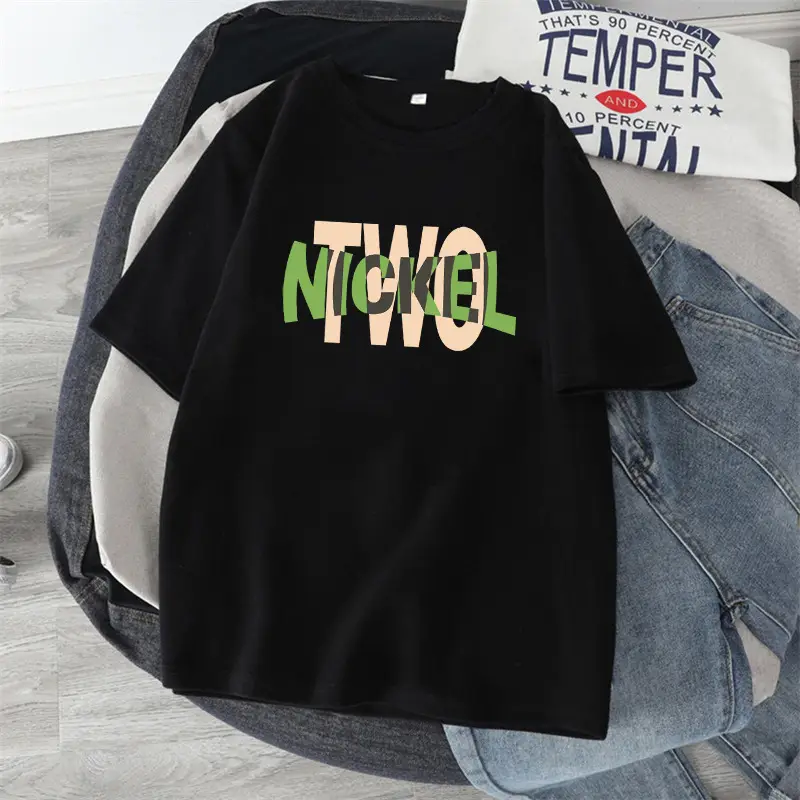 Pure Cotton Graphic T-Shirt Black Large 2024 - Image 5