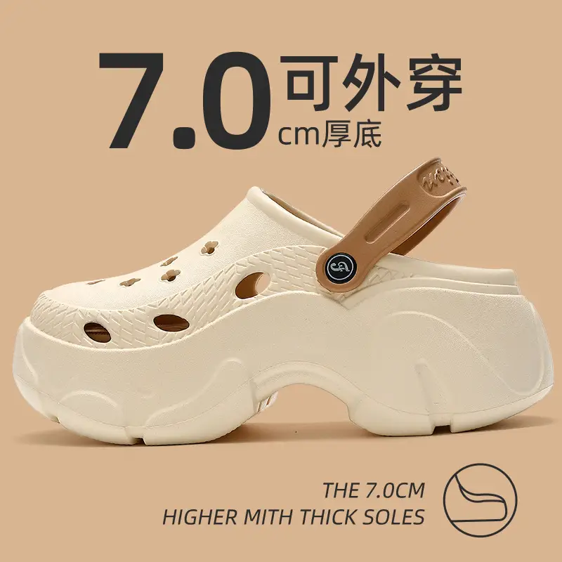 Summer Clogs for Women, Outdoor Wear, Thick-Soled, Comfortable and Versatile Casual Sandals, Breathable and Comfortable for Beach and Cross-Border Trade - Image 4