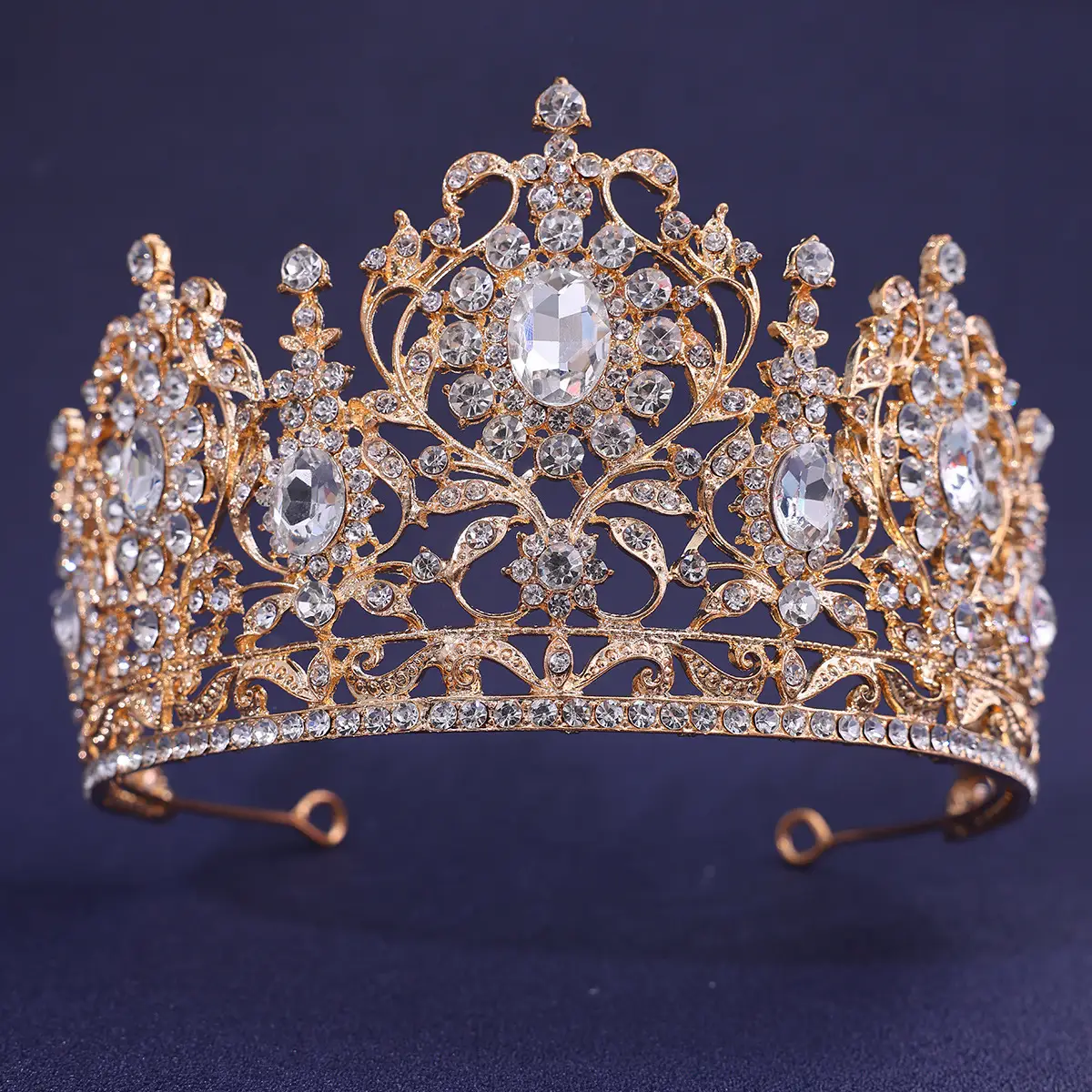 European-style Rhinestone Bridal Crown for Weddings - Image 4