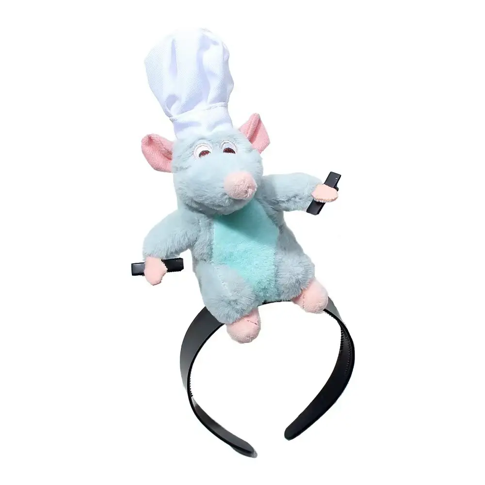Cotton Doll Headband Tooth-Missing Bar Headband Funny Cooking Mouse Headband Khaki Barra