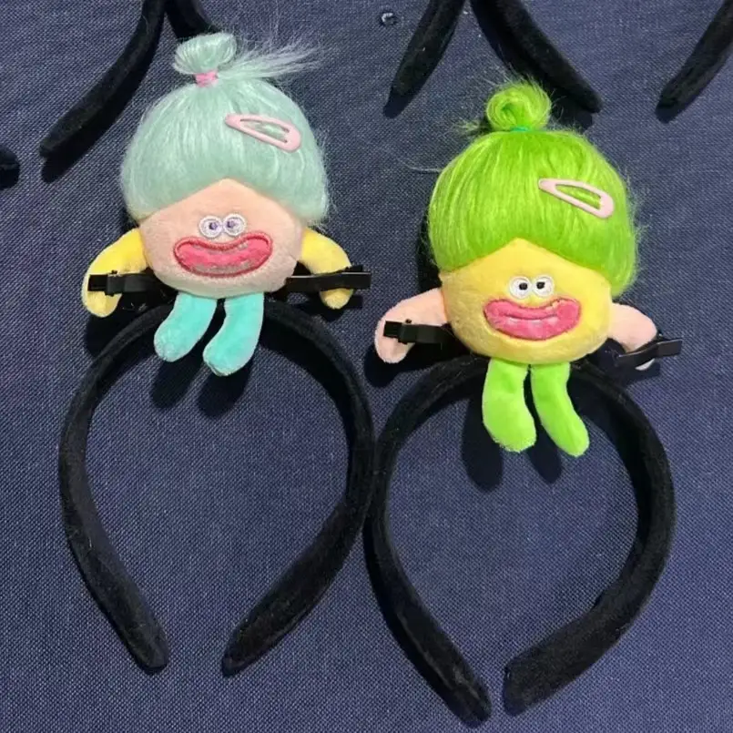 Cotton Doll Headband Tooth-Missing Bar Headband Funny Cooking Mouse Headband Khaki Barra