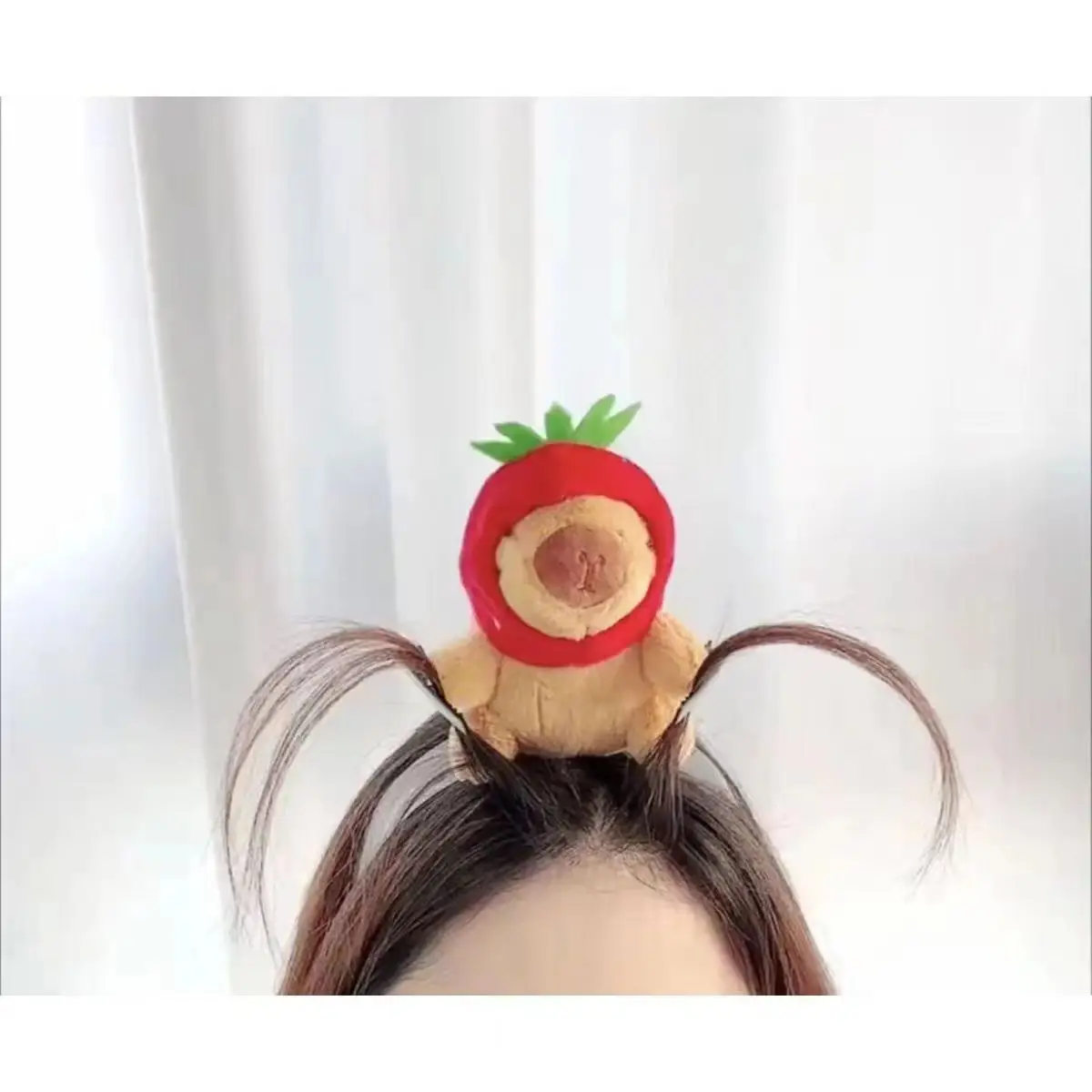 Cotton Doll Headband Tooth-Missing Bar Headband Funny Cooking Mouse Headband Khaki Barra