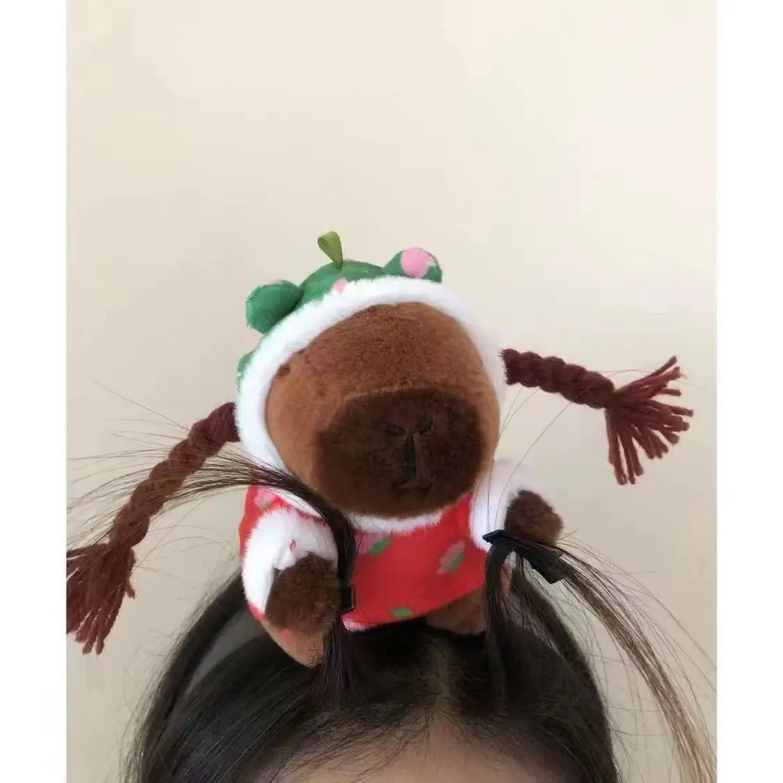 Cotton Doll Headband Tooth-Missing Bar Headband Funny Cooking Mouse Headband Khaki Barra
