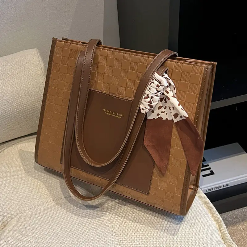 Women's Textured Shoulder Bag 2024 New Large Capacity - Image 6