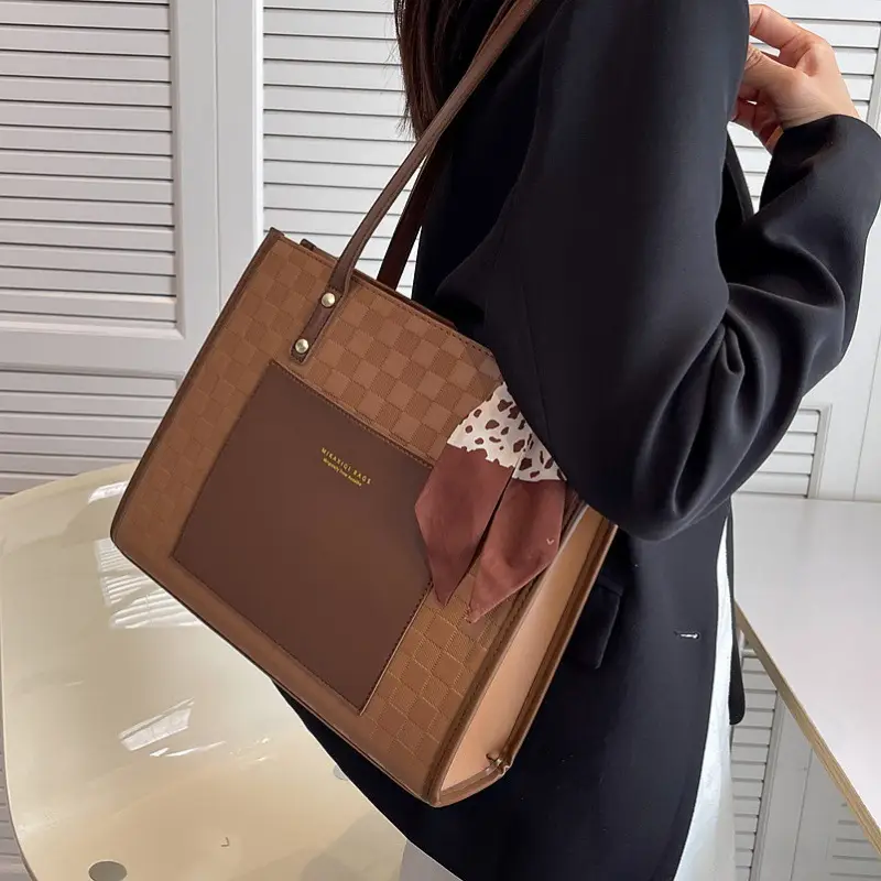 Women's Textured Shoulder Bag 2024 New Large Capacity - Image 7