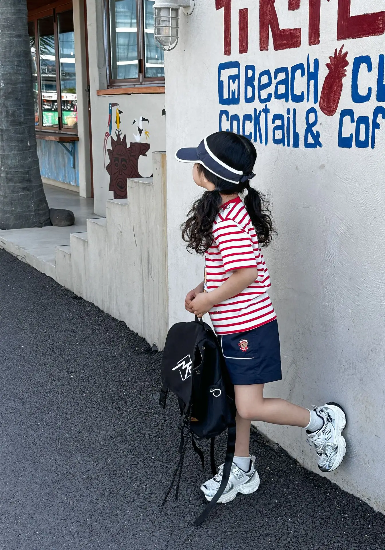 Kids Red Striped Teddy Bear T-Shirt Summer Wear — feature 11