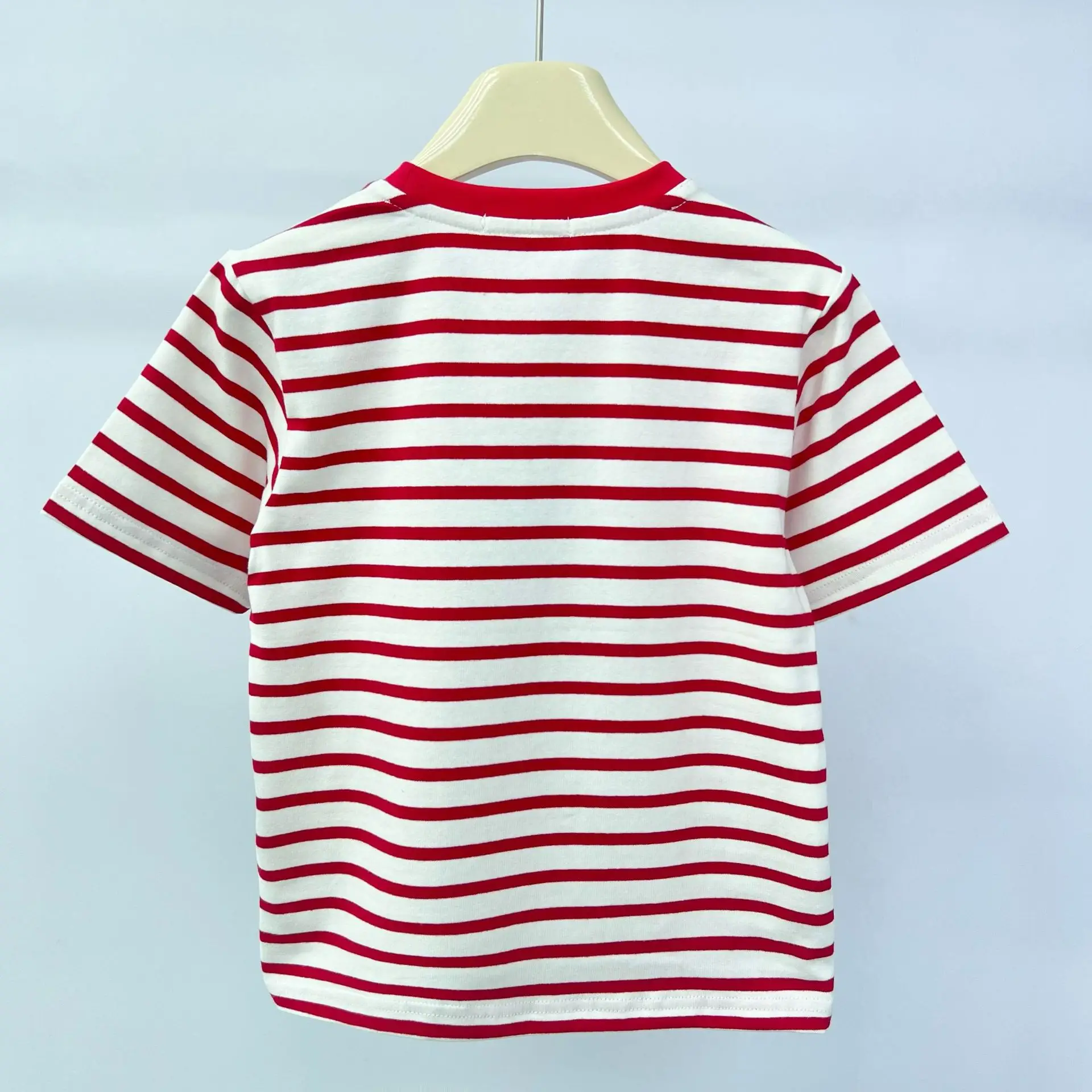 Kids Red Striped Teddy Bear T-Shirt Summer Wear — feature 22