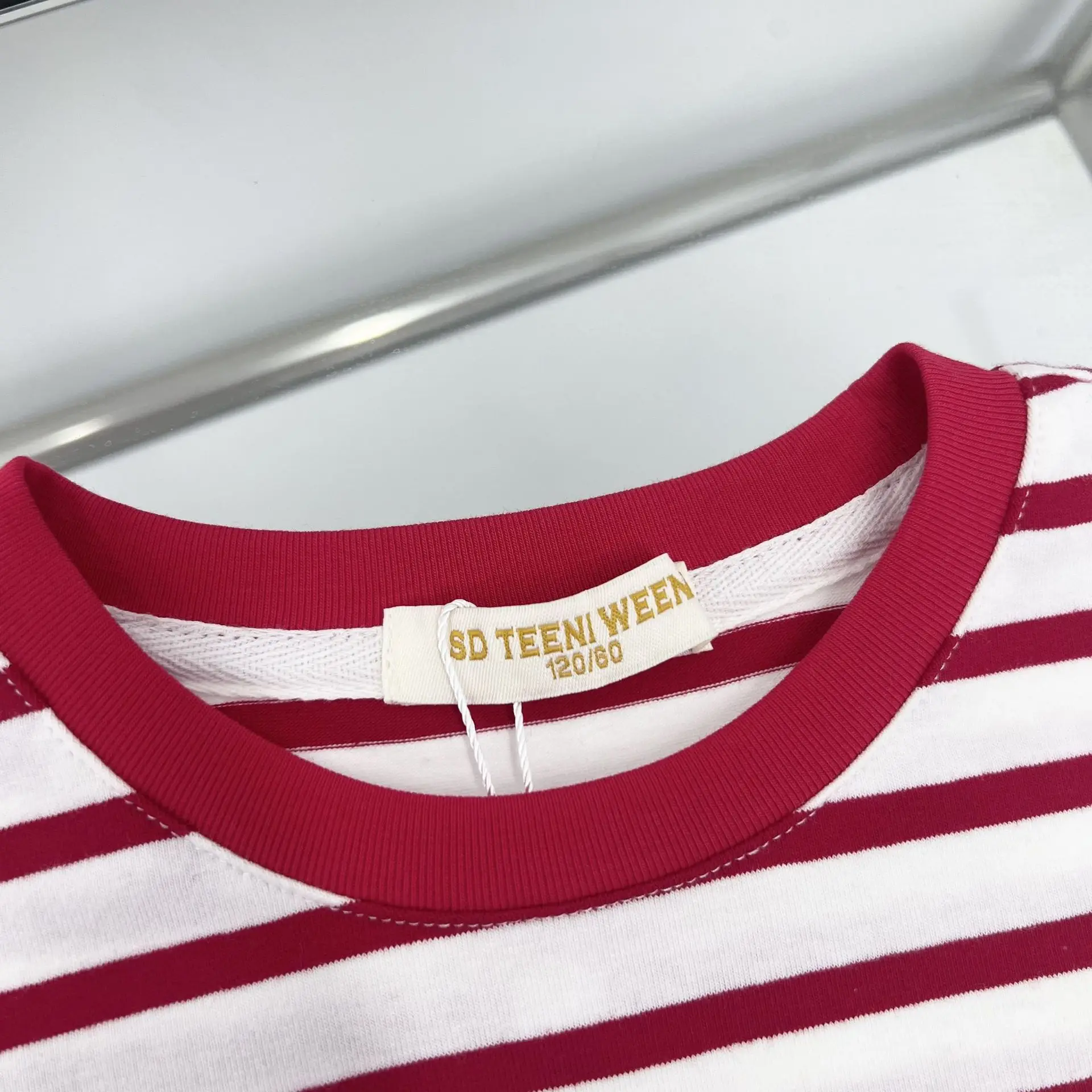 Kids Red Striped Teddy Bear T-Shirt Summer Wear — feature 23