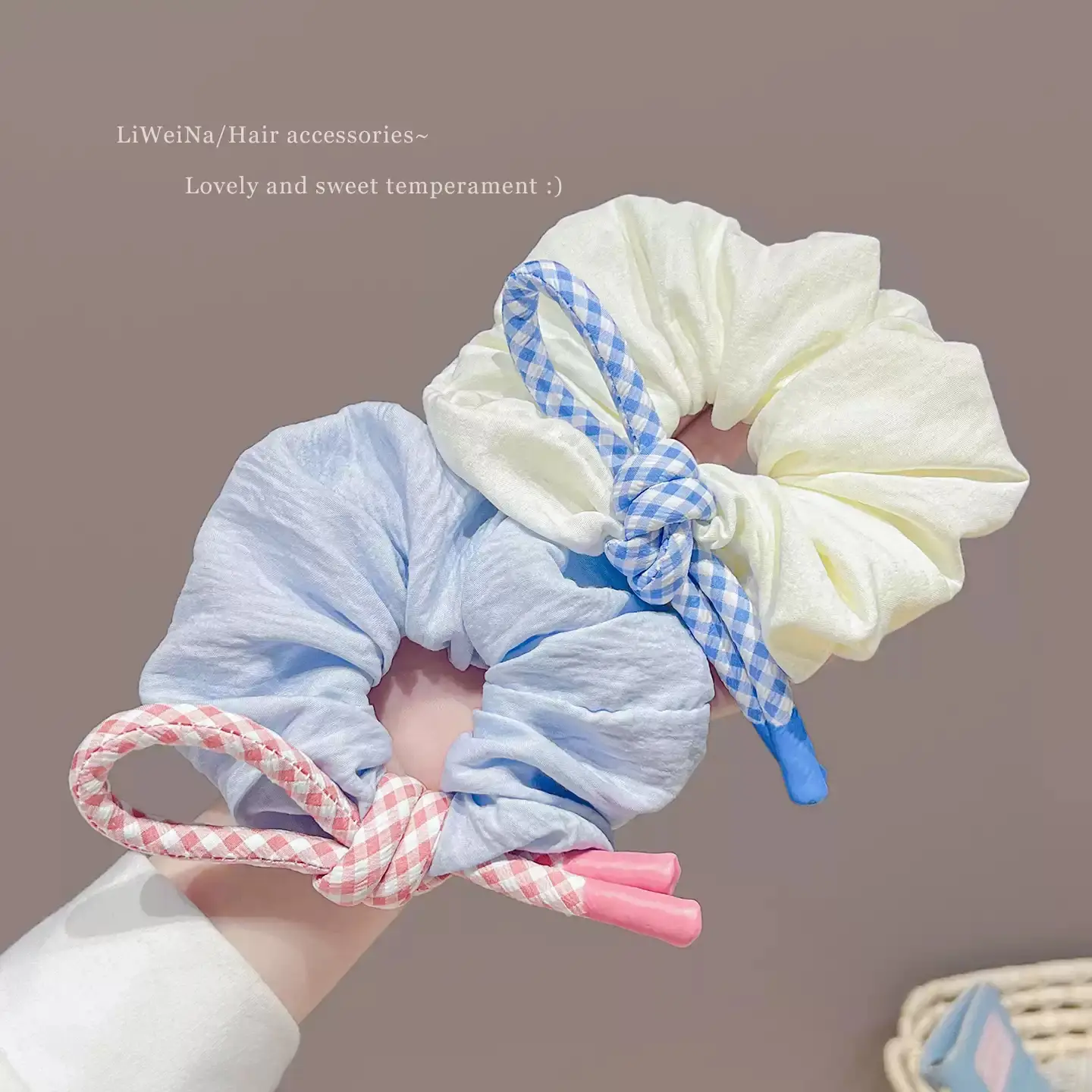 Yellow Lace Hair Scrunchie for Women - Image 60