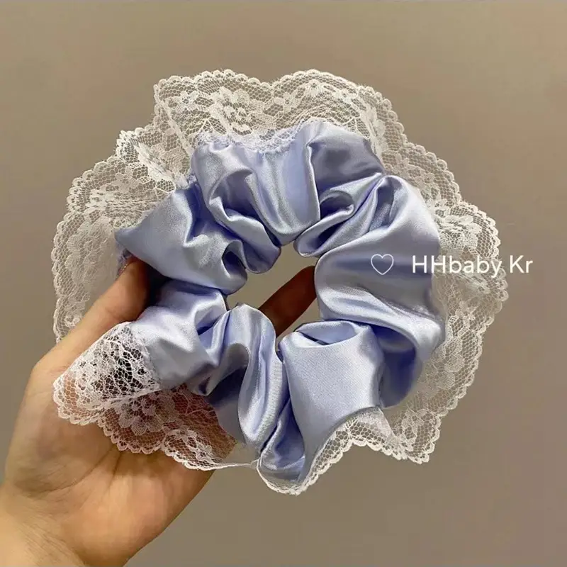 Yellow Lace Hair Scrunchie for Women — feature 2