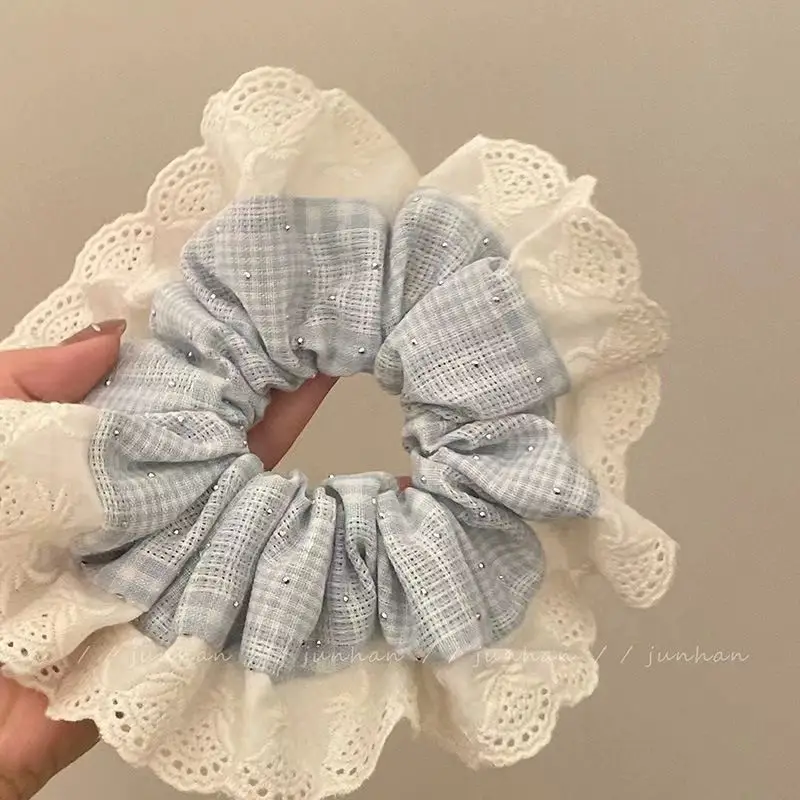 Yellow Lace Hair Scrunchie for Women — feature 3