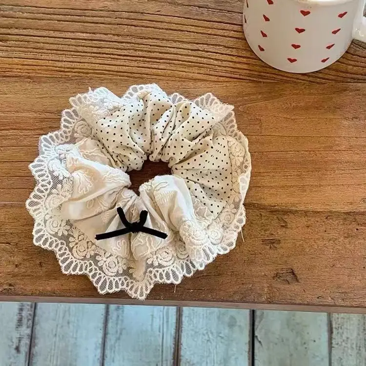 Yellow Lace Hair Scrunchie for Women — feature 5