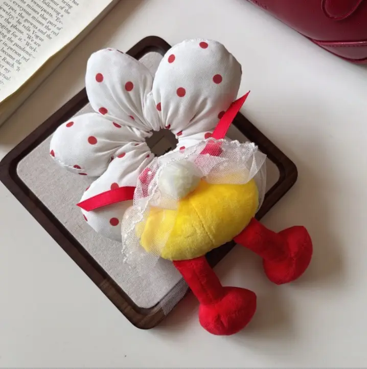 Yellow Lace Hair Scrunchie for Women - Image 10
