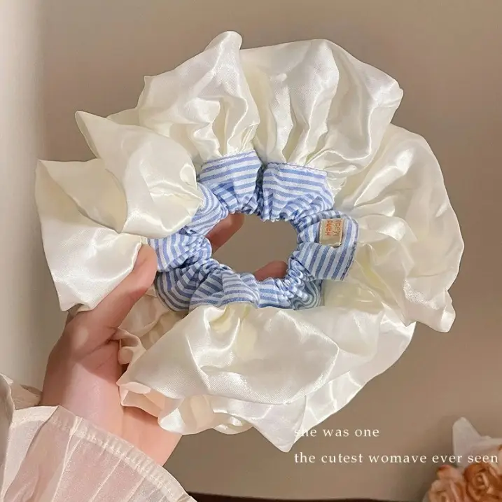 Yellow Lace Hair Scrunchie for Women - Image 22