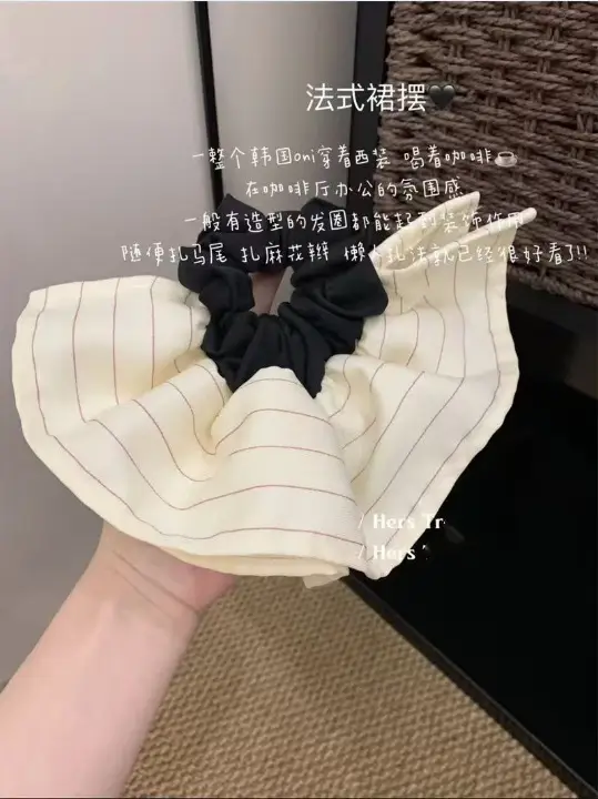 Yellow Lace Hair Scrunchie for Women - Image 30