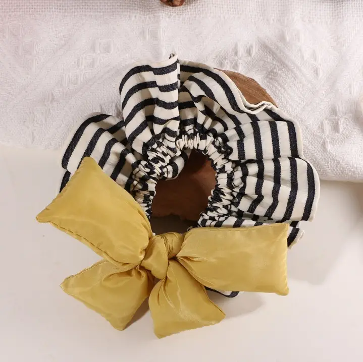 Yellow Lace Hair Scrunchie for Women - Image 34