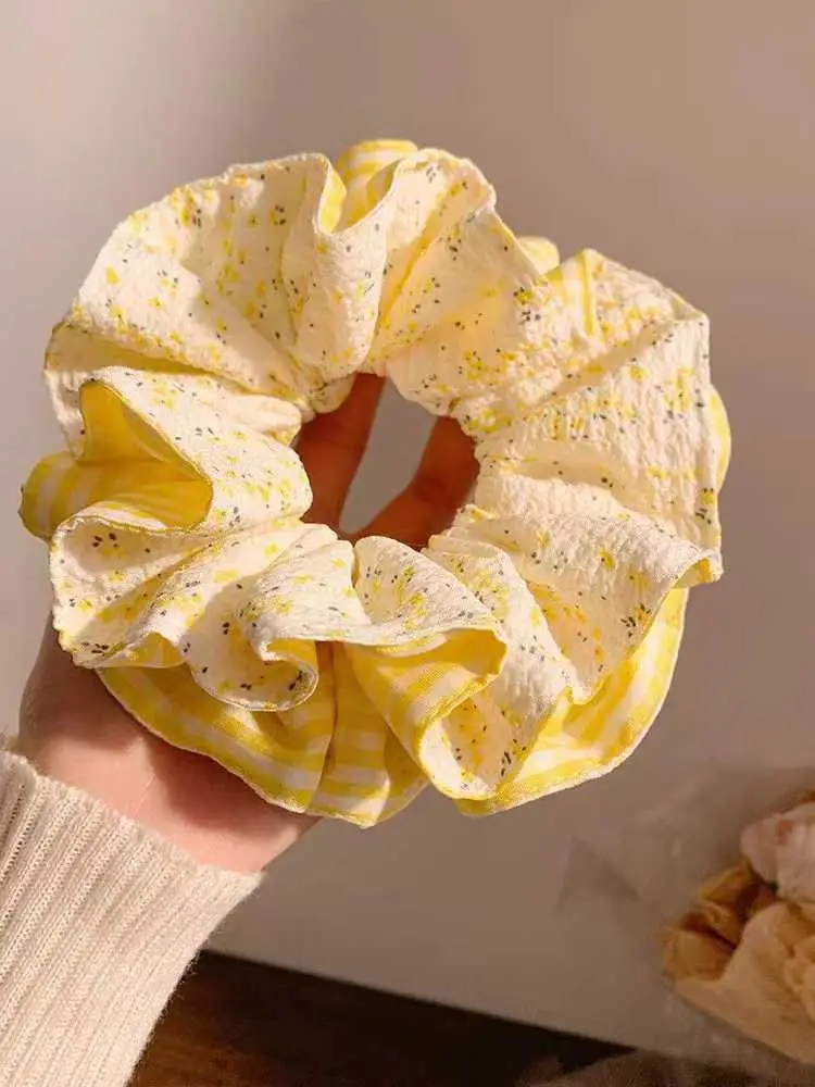 Yellow Lace Hair Scrunchie for Women - Image 39