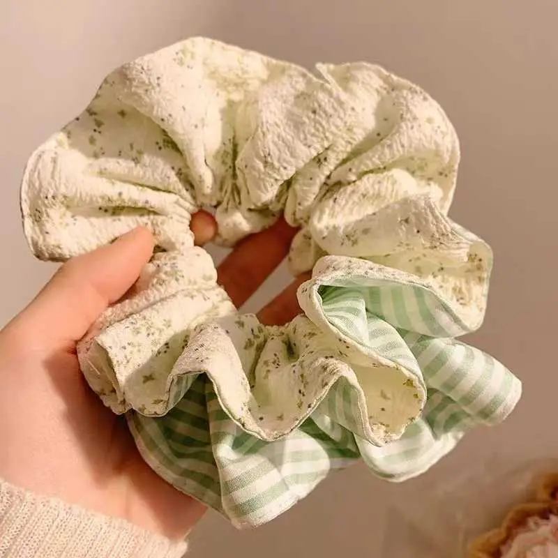 Yellow Lace Hair Scrunchie for Women - Image 40