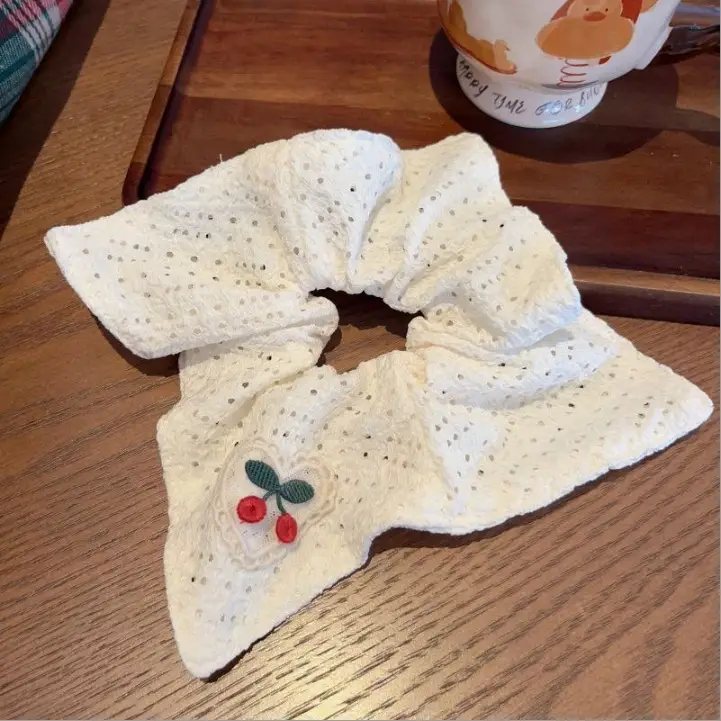 Yellow Lace Hair Scrunchie for Women - Image 47