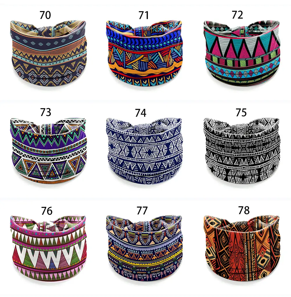 African Print Wide Bream Elastic Headband for Women — feature 6