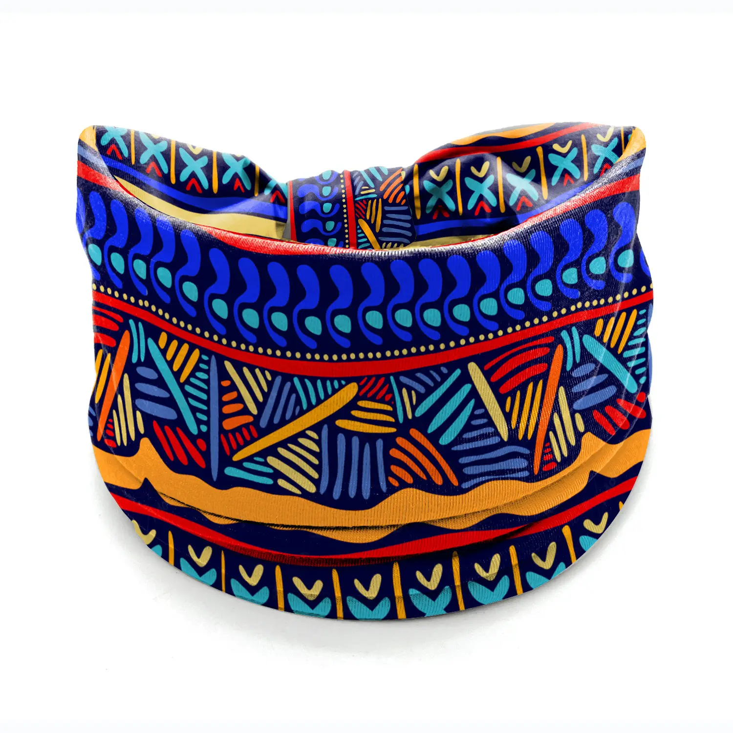 African Print Wide Bream Elastic Headband for Women
