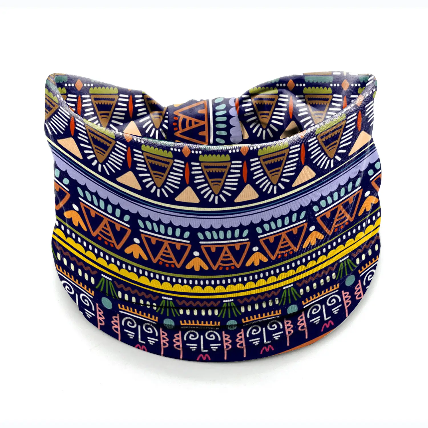 African Print Wide Bream Elastic Headband for Women